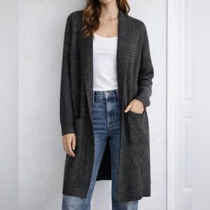 Dynamite Dark Gray Knit Cardigan